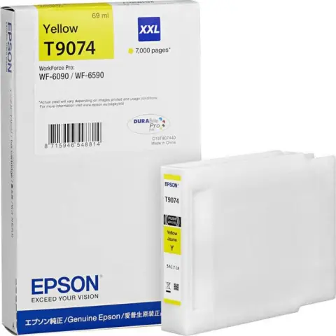 Epson T9074 - Tusz XXL żółty do Epson WorkForce Pro WF-6000, WF-6090, WF-6590